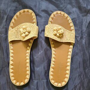 Carrie Forbes Raffia Slide Sandals Size 39